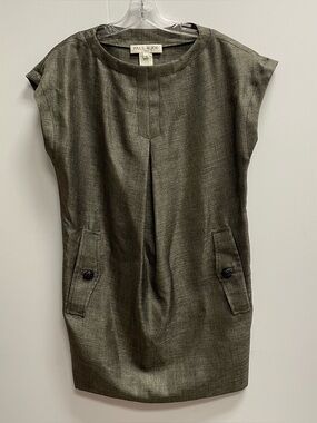 VINTAGE PAUL & JOE PARIS GRAY OVERSIZED DRESS WITH POCKETS SZ 36